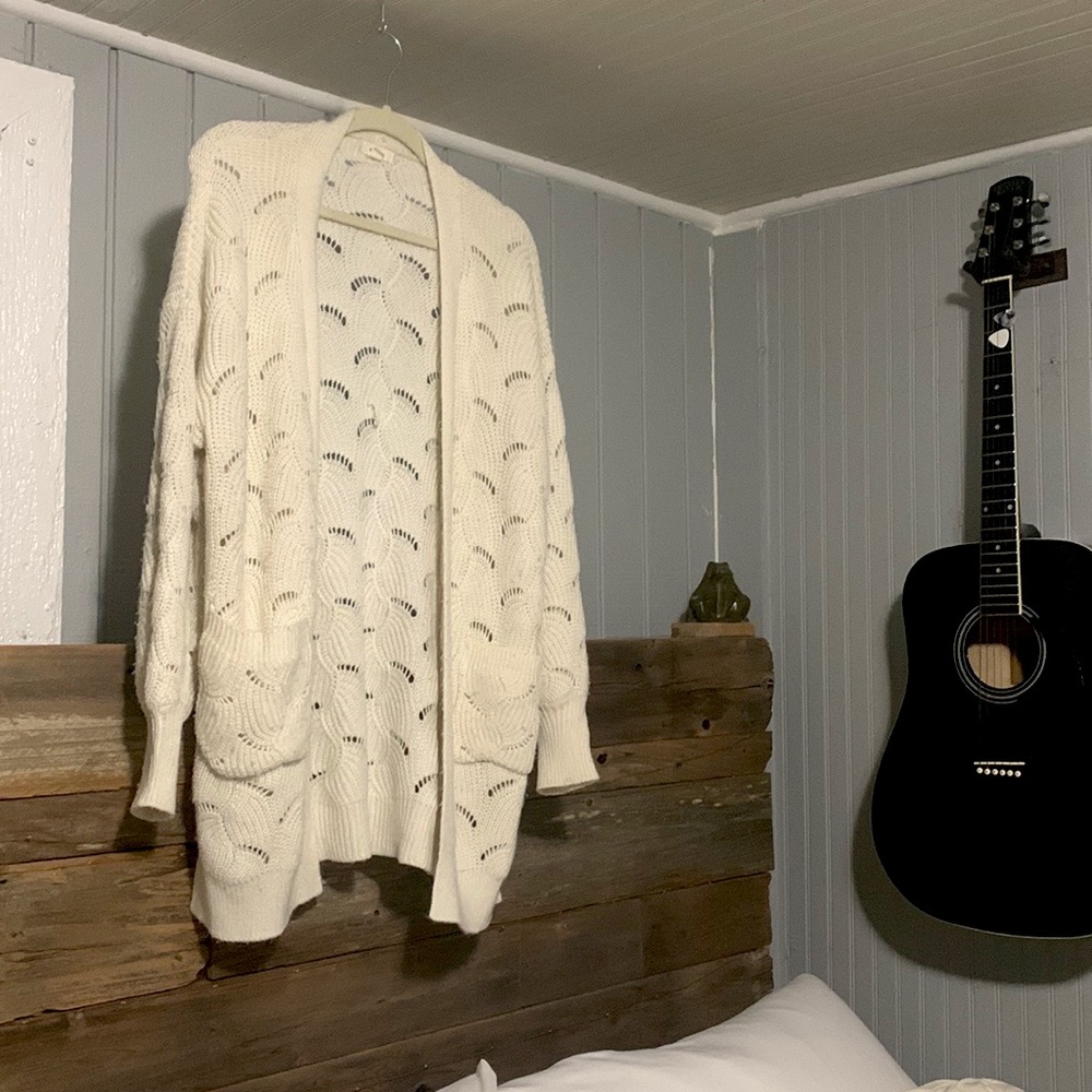 Oversized White Cardigan